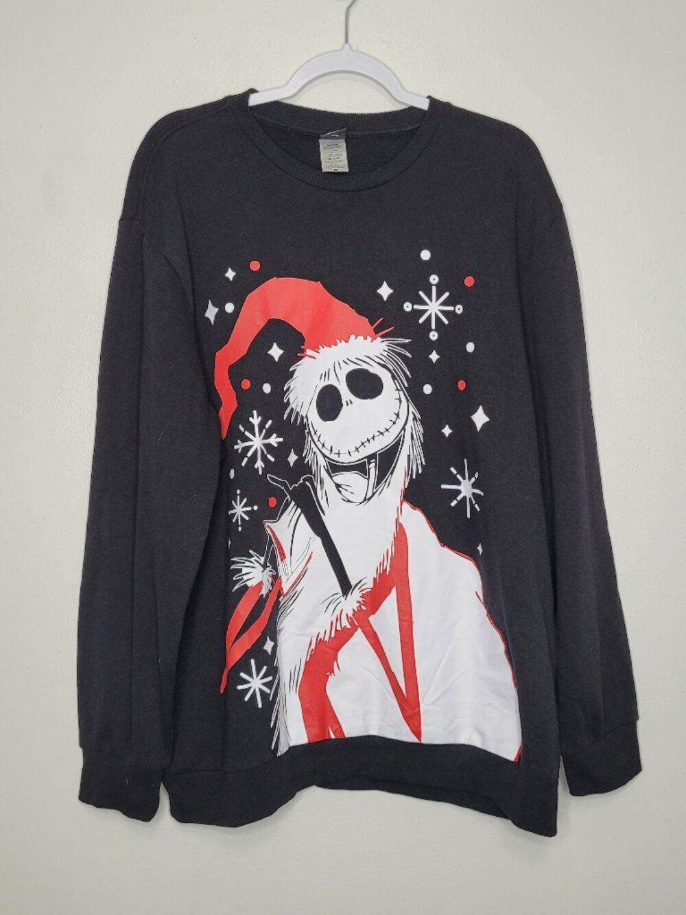 The Nightmare Before Christmas Jack santa big graphic front crewneck sweater xl